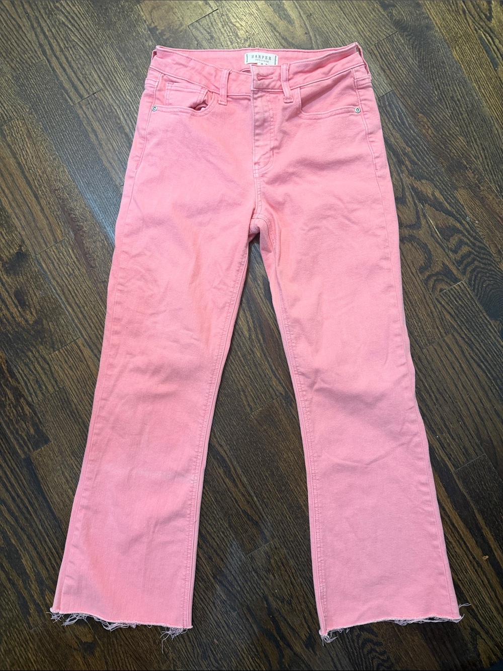 Harper Heritage Mid Rise Kick Crop Jeans